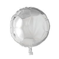 Folieballon  - rund 45 cm - sølv